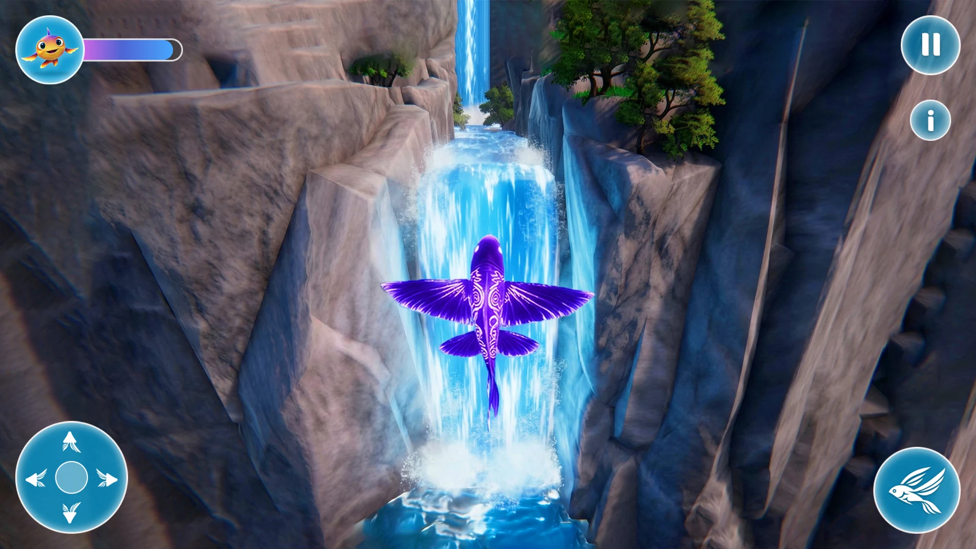 Flying Fish 3D : Lake Escape screenshot